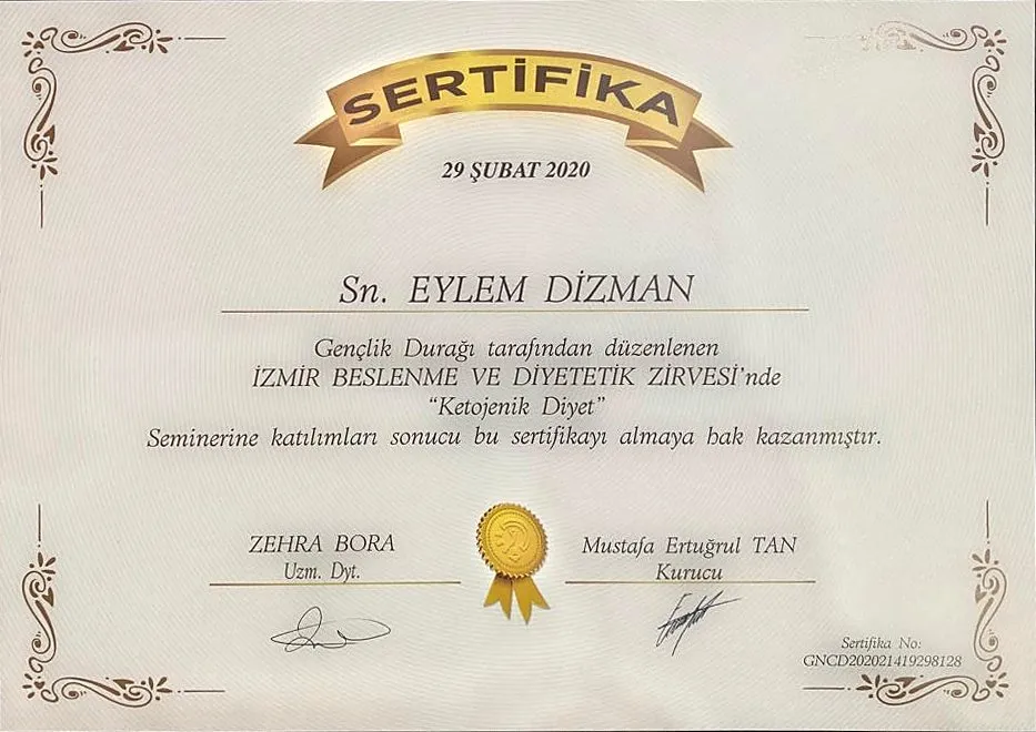 Ketojenik Diyet belgesi – Gençlik Durağı